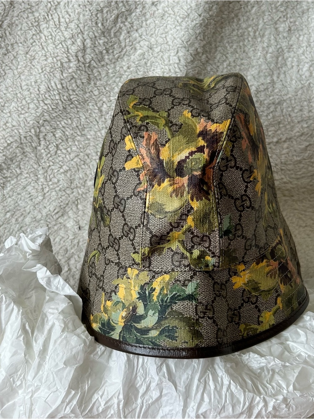 NWT Authentic Gucci Fisherman Bucket Hat w/ Fedora Flora - Picture 2 of 7